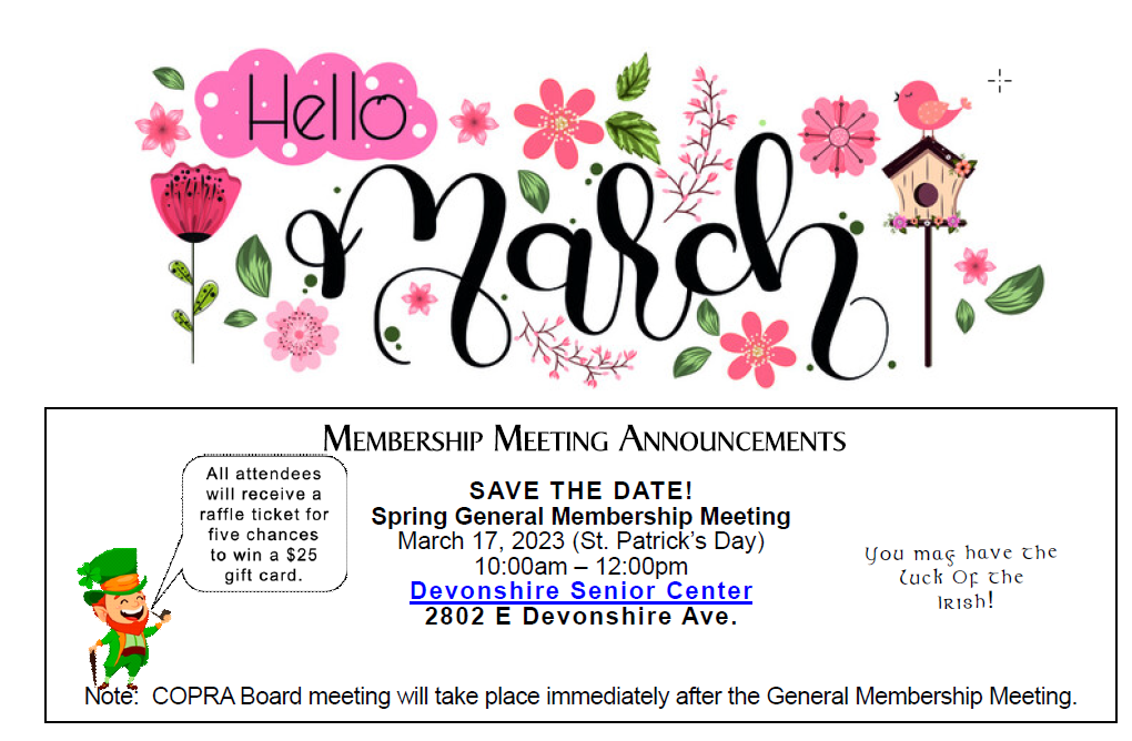 Membership meeting announcement